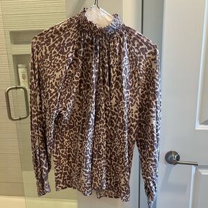 Nation LTD Brown Leopard Print Blouse